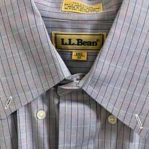 LL BEAN  MENS LONG SLEEVE SHIRT LIGHT BLUE